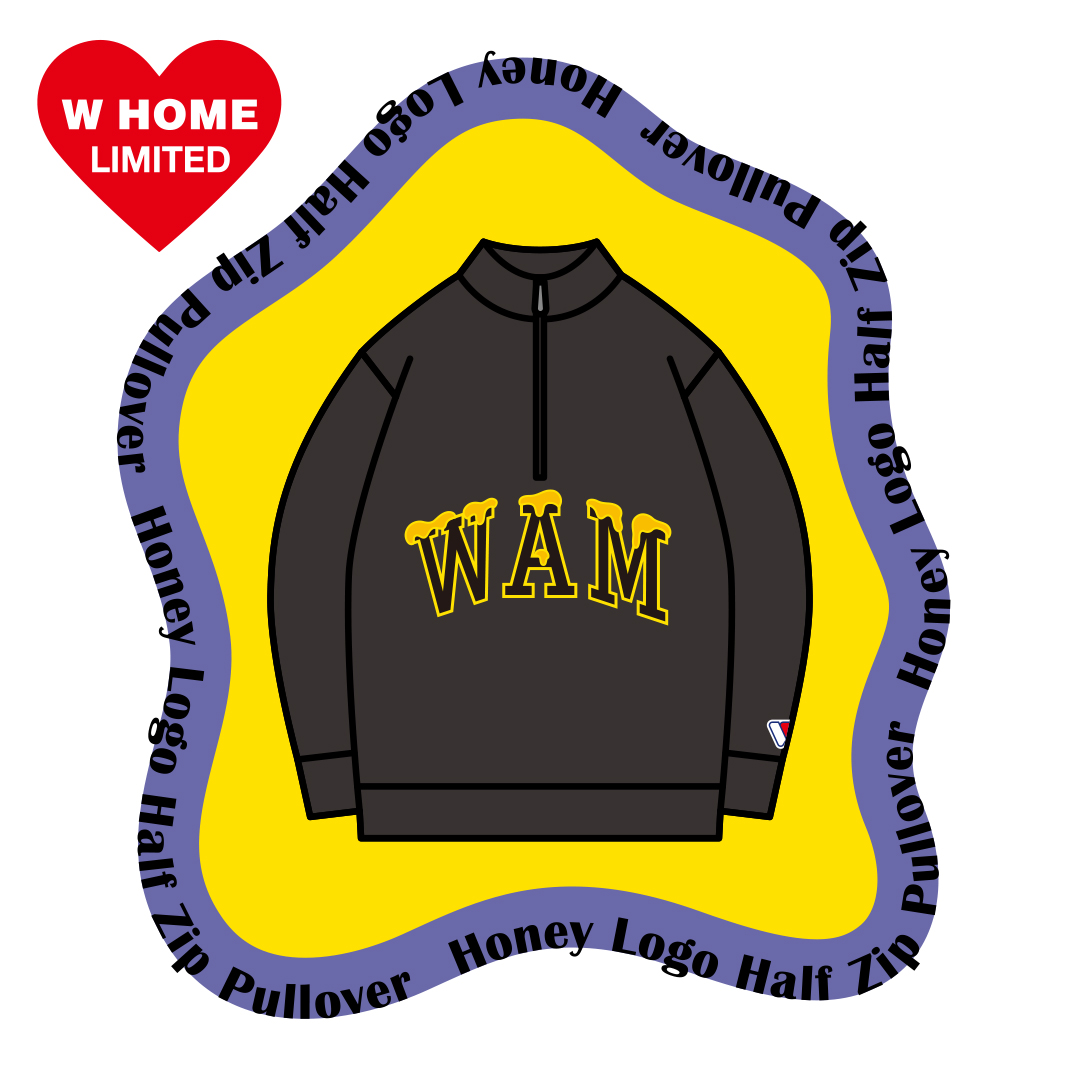 【専用】WAM ハーフジップ ブラック ハニーロゴ WHOME限定